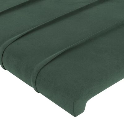 vidaXL Tăblie pat cu aripioare verde închis 103x16x118/128 cm catifea