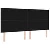 vidaXL Tăblie cap cu headboard Gri &icirc;nchis 200 cm Piele artificială
