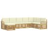 vidaXL Set de canapele de exterior 8 pcs Alb și crem 308 x 190 x 73 cm