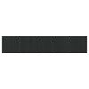 vidaXL Panou de Gardă 5 pcs WPC și Aluminiu Negru