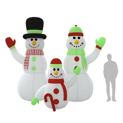 vidaXL Familie om de zăpadă gonflabil cu LED-uri, 360 cm