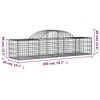 vidaXL Coșuri gabion arcuite 10 buc, 200x50x40/60 cm, fier galvanizat