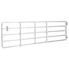 vidaXL Poartă de c&acirc;mp cu 5 bare, argintiu, (150-400) x 90 cm, oțel