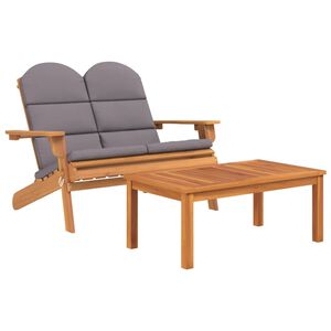 vidaXL Set mobilier de grădină Adirondack, 2 piese, lemn masiv acacia