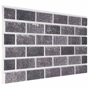 vidaXL Panouri de perete 10 buc. 100 x 50 cm Negru și Gri Spumă EPS