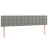 vidaXL Pat box spring cu saltea, gri deschis, 200x200 cm, catifea