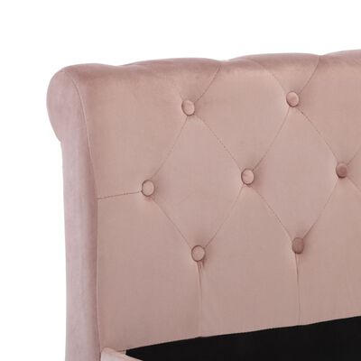 vidaXL Cadru de pat, roz, 120 x 200 cm, catifea