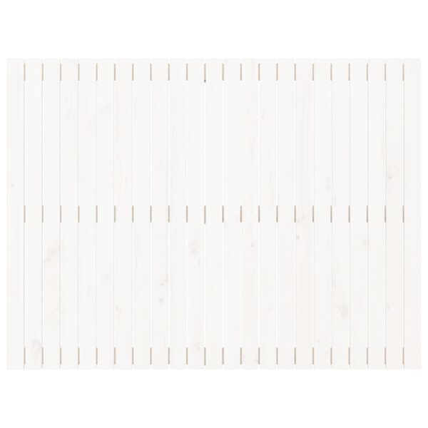 vidaXL Tăblie de pat pentru perete, alb, 146,5x3x110 cm lemn masiv pin