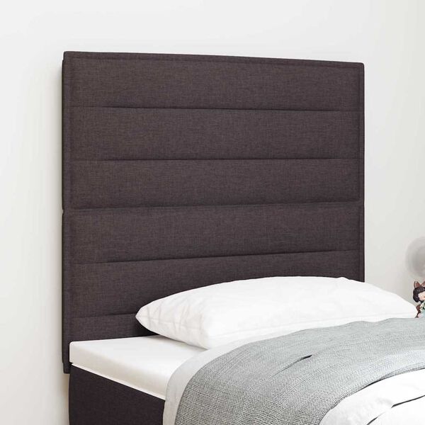 vidaXL Tăblie cap cu headboard Maro &icirc;nchis 100 cm Piele artificială