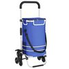 vidaXL Carucior de cumpărături albastru 47 x 39 x 100,5 cm