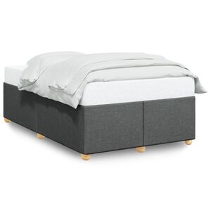 vidaXL Cadru de pat fără saltea, gri &icirc;nchis, 120x200 cm, textil