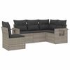 vidaXL Set canapele de grădină cu perne, 5 piese gri deschis poliratan