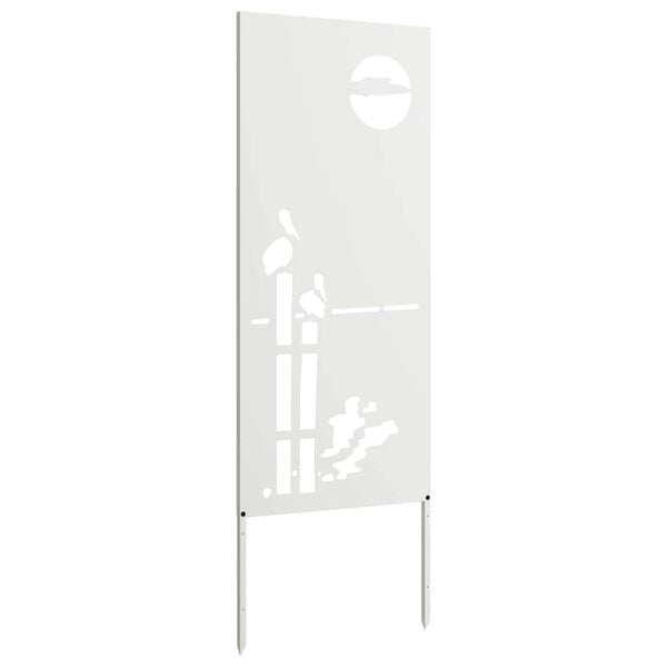 vidaXL Ecran de intimitate pentru grădină Traforaj Alb 50 x 140 cm