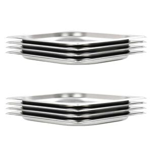 vidaXL Recipiente Gastronorm 8 buc. GN 1/2 20 mm oțel inoxidabil