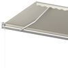 vidaXL Copertină retractabilă manual cu st&acirc;lpi, crem, 6x3 m