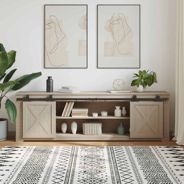 vidaXL Set uși glisante pentru dulap 200 cm oțel carbon