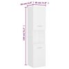 vidaXL Set mobilier de baie, alb, lemn prelucrat