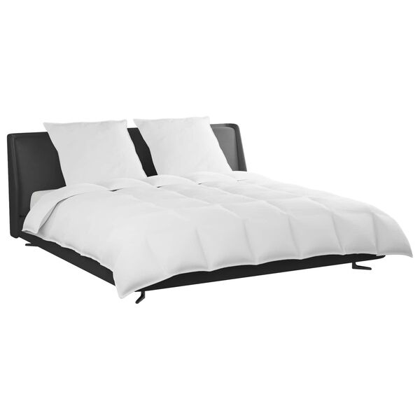 vidaXL Set de Pături cu pernă 3 pcs Alb Pene de rață