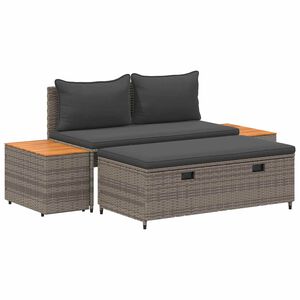 vidaXL Set de canapele de exterior 4 -Seater 4 pcs 55 x 30 x 39 cm