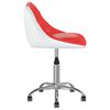 vidaXL Scaun de bucătărie pivotant, roșu și alb, piele ecologică