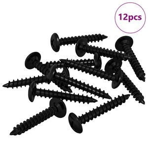 vidaXL Cuie Auto-filetante 12 pcs Negru 4 x 25 mm Oțel