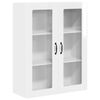 vidaXL Dulap de sticlă pentru perete PORTO Alb lucios 80 x 31 x 100 cm