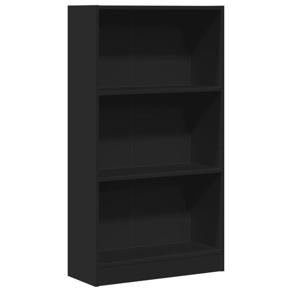 vidaXL Bibliotecă, negru, 60x24x109 cm, lemn prelucrat