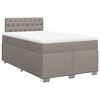 vidaXL Pat box spring cu saltea, taupe, 120x190 cm material textil