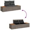vidaXL Set de canapele pentru grădină 7 pcs Gri Rattan poli