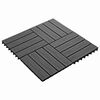 vidaXL Plăci pentru Deck 11 pcs Negru 30 x 30 cm Lemn compozit