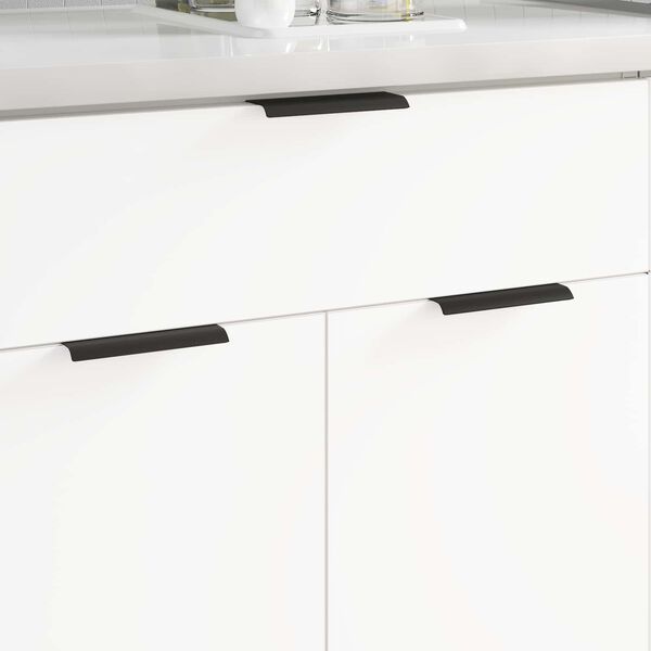 vidaXL M&acirc;nere 12 pcs Negru 120 x 39.6 x 17 mm Aluminiu