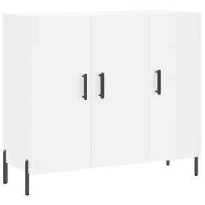 vidaXL Dulap, alb, 90x34x80 cm, lemn compozit