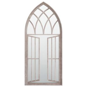 vidaXL Oglindă de grădină, nisipiu, 100x45 cm, fier, uz exterior