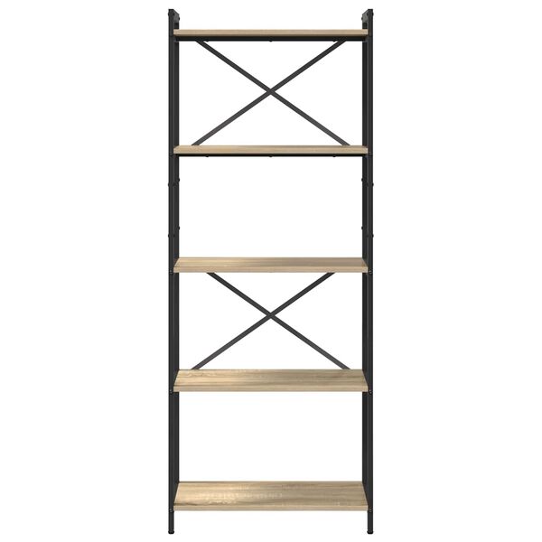 vidaXL Raft pentru cărți Stejar Sonoma 60 x 30 x 155 cm Lemn compozit
