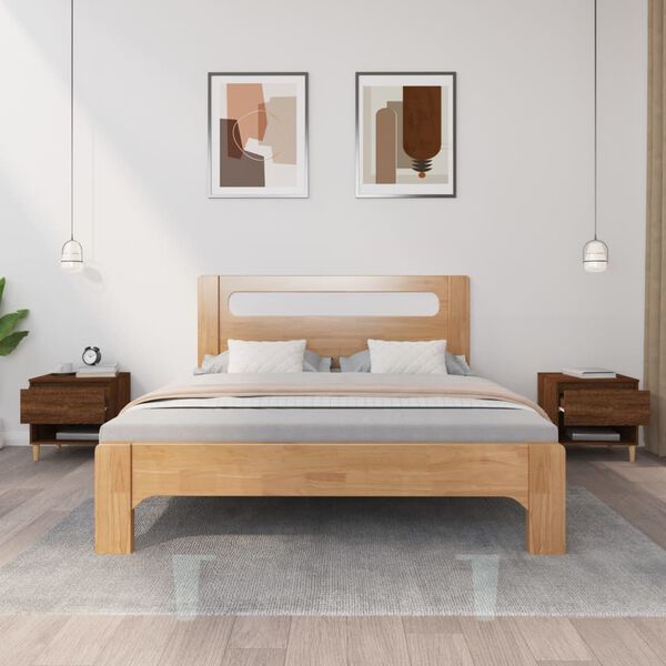 vidaXL Noptieră, 2 buc., stejar maro, 50x46x50 cm, lemn prelucrat