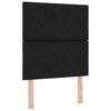 vidaXL Cadru de pat cu headboard Negru 80 x 200 cm țesătură