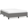 vidaXL Cadru de pat fără saltea, gri &icirc;nchis, 137x190 cm, material textil