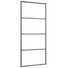 vidaXL Ușă glisantă cu set de feronerie neagră 90x205 cm Sticlă ESG
