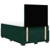 vidaXL Pat box spring cu saltea, verde &icirc;nchis, 120x190 cm, catifea