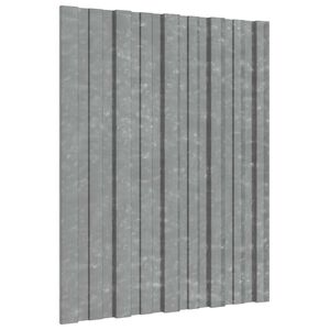 vidaXL Panou de acoperiș 36 buc. Argintiu 60 x 45 cm Oțel galvanizat