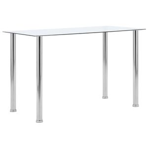 vidaXL Masă de bucătărie, transparent, 120x60x75 cm, sticlă securizată