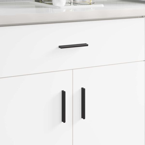 vidaXL M&acirc;nere 2 pcs Negru 106 x 7,4 x 15,5 mm Aluminiu