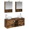 vidaXL Set de mobilier pentru baie 5 buc. Stejar fumuriu