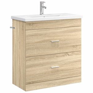 vidaXL Set de mobilier pentru baie Stejar Sonoma 81 x 40 x 84,5 cm