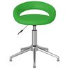 vidaXL Scaune de bucătărie pivotante, 2 buc. verde, piele artificială