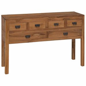 vidaXL Bufet natural 110 x 35 x 75,5 cm Lemn solid de tec