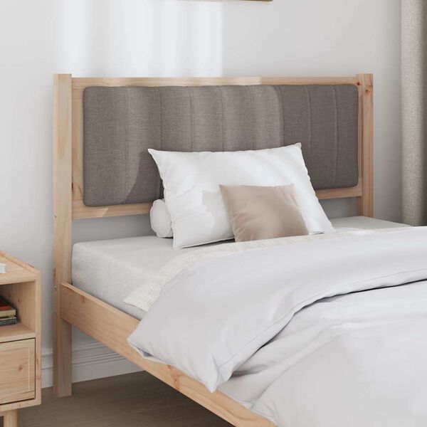 vidaXL Tăblie tapițată cu headboard Maro 100 cm Lemn de pin masiv