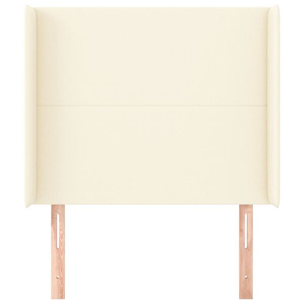 vidaXL Tăblie de pat cu aripioare, crem, 103x16x118/128 cm, piele eco