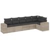vidaXL Set canapele de grădină cu perne, 6 piese gri deschis poliratan