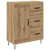 vidaXL Bufet Stejar Artizanal 69,5 x 34 x 90 cm Lemn prelucrat